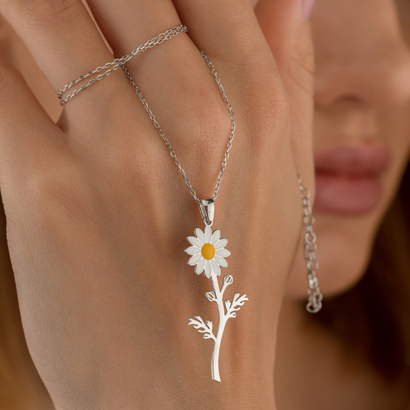 Gümüş Pazarım - Daisy Silver Necklace (1)